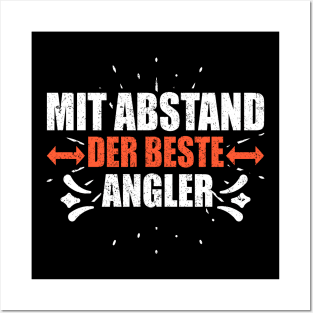 Mit Abstand Beste Angler Witziges Spruch Bleib Zuhause Posters and Art